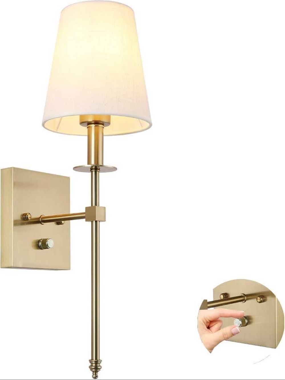 Gold/ brass wall sconce | hardwired
